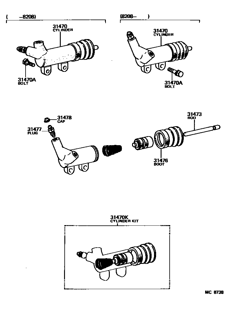 3105 — CLUTCH RELEASE CYLINDER