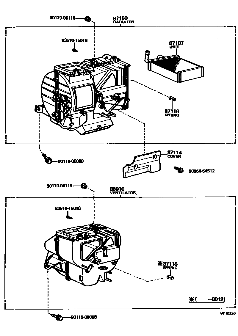 8712 — HEATING & AIR CONDITIONING - HEATER UNIT & BLOWER