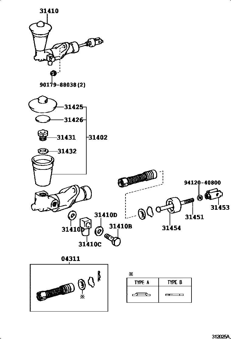 3103 — CLUTCH MASTER CYLINDER
