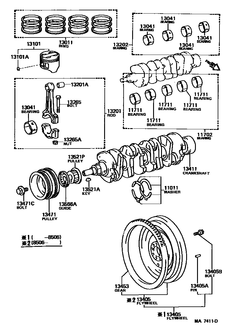 1301 — CRANKSHAFT & PISTON