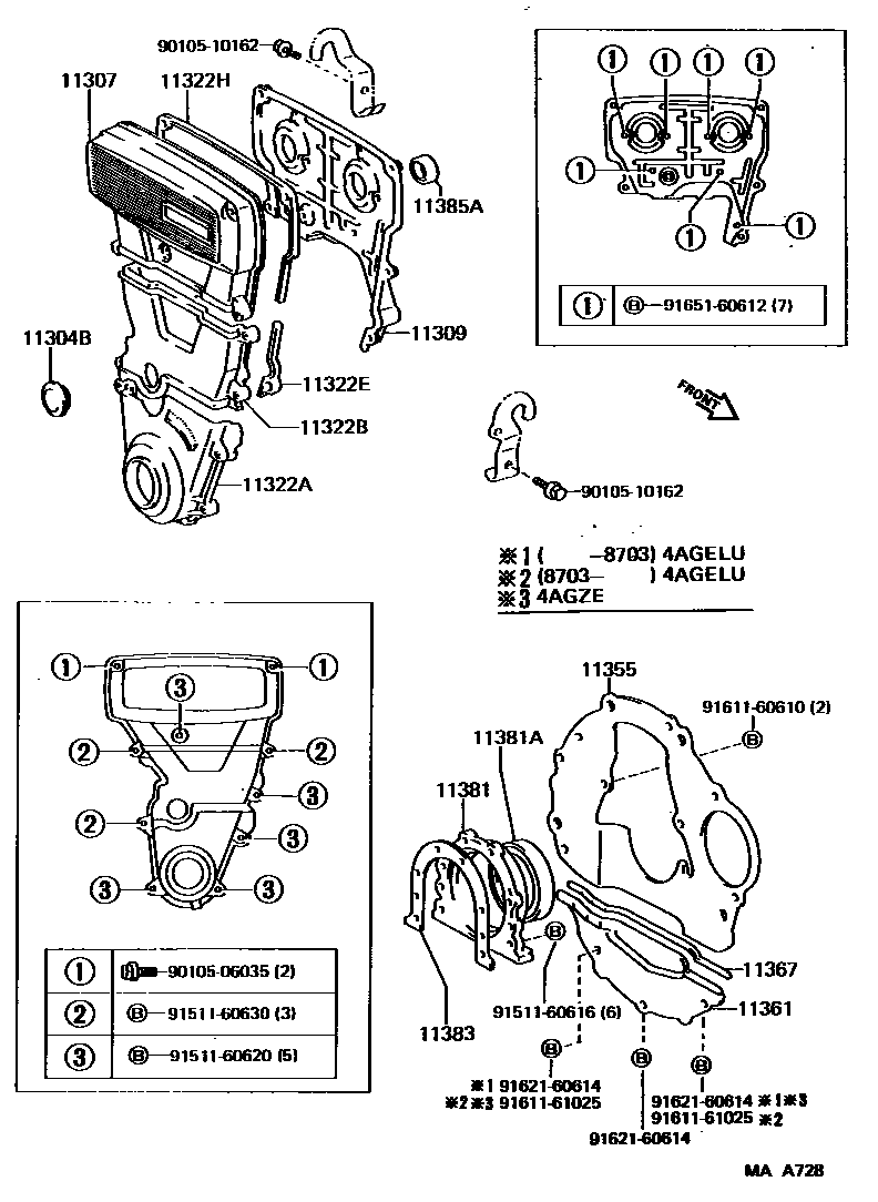 1106 — TIMING GEAR COVER & REAR END PLATE