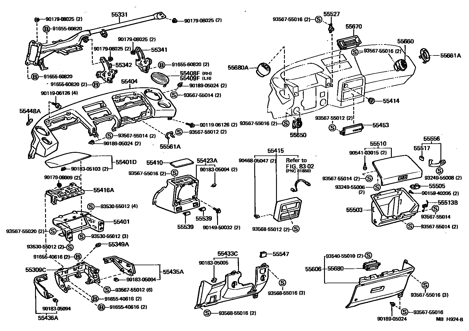 5501 — INSTRUMENT PANEL & GLOVE COMPARTMENT