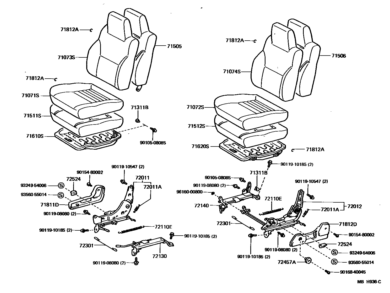 7101 — FRONT SEAT & SEAT TRACK