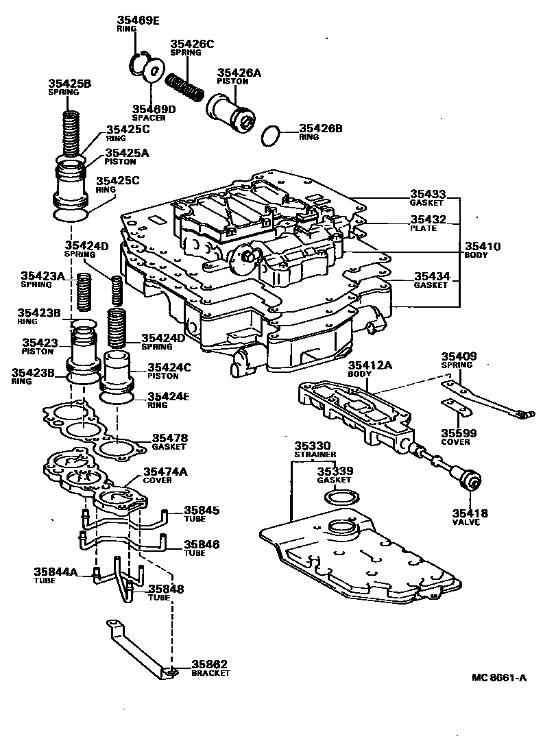 3512 — VALVE BODY & OIL STRAINER (ATM)
