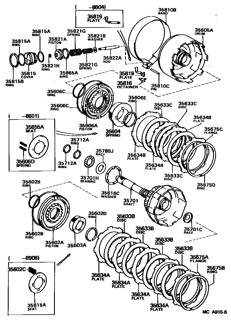 3507 — BRAKE BAND & MULTIPLE DISC CLUTCH (ATM)