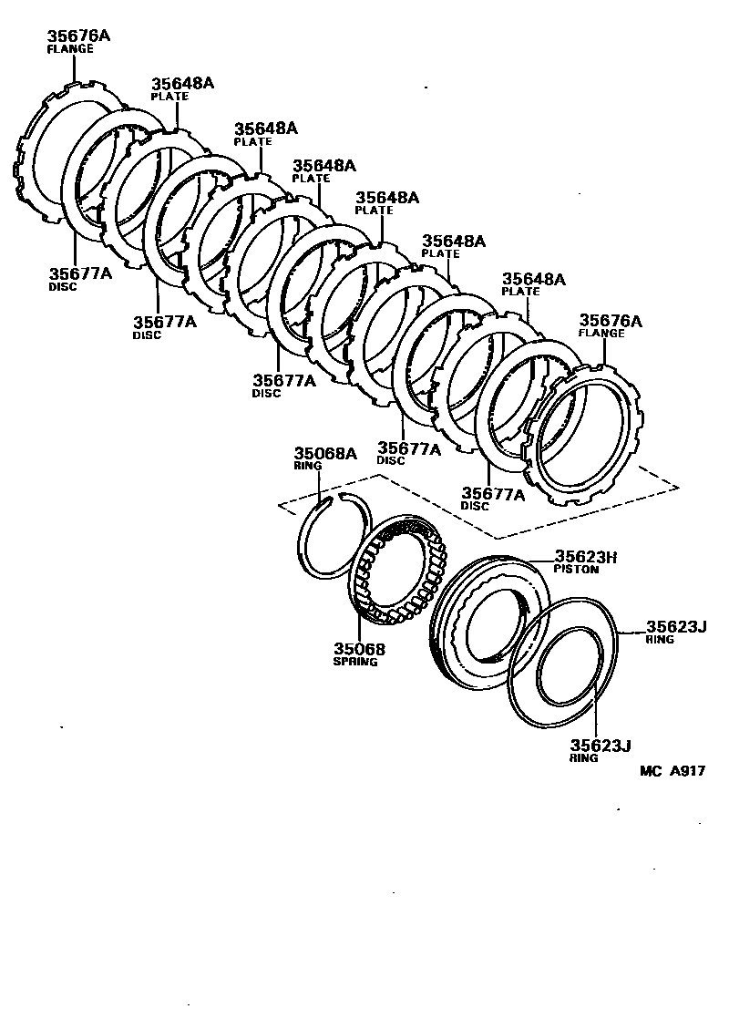 3509 — BRAKE NO.3, 1ST & REVERSE BRAKE (ATM)