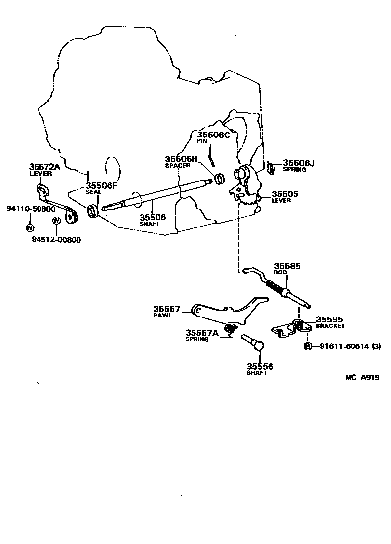3513 — THROTTLE LINK & VALVE LEVER (ATM)