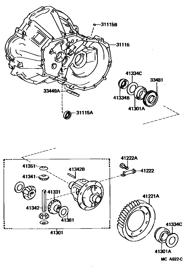 4101 — REAR AXLE HOUSING & DIFFERENTIAL