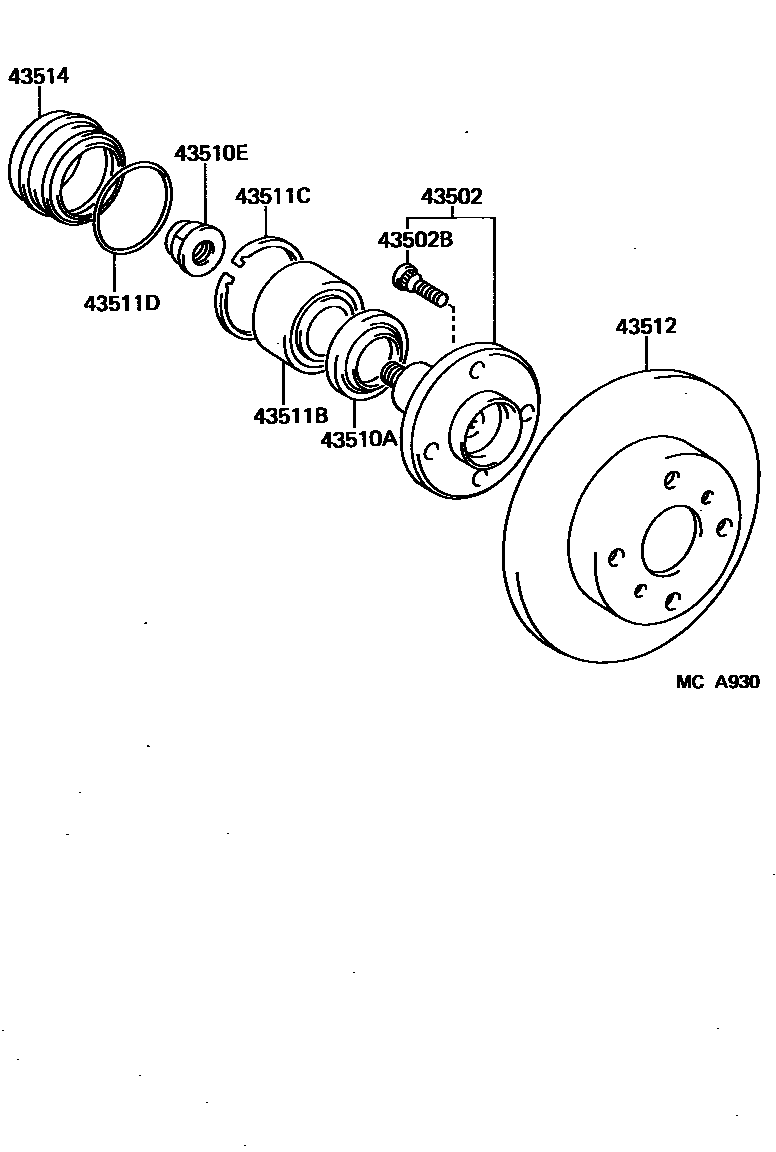 4303 — FRONT AXLE HUB