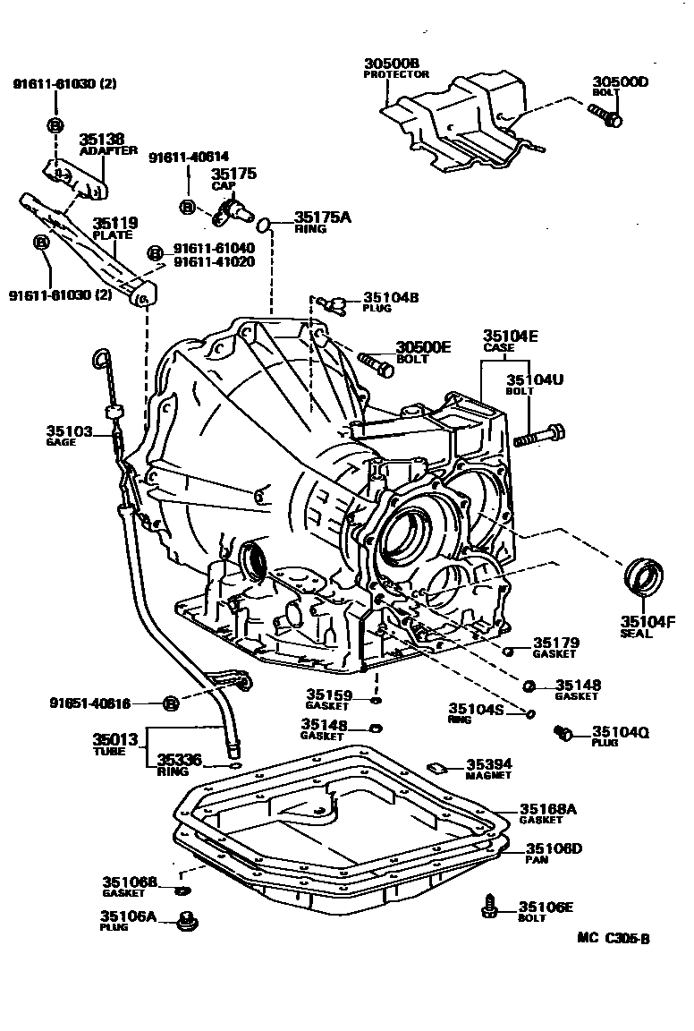 3503 — TRANSMISSION CASE & OIL PAN (ATM)