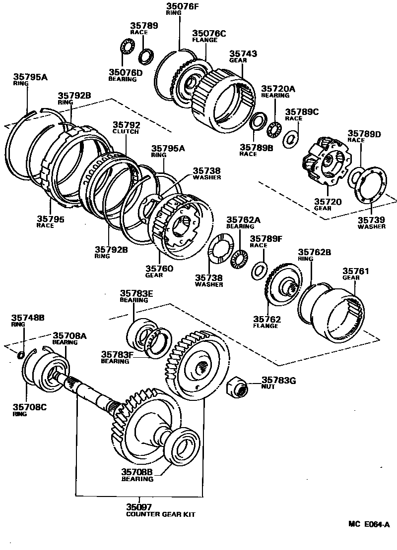 3510 — PLANETARY GEAR, REVERSE PISTON & COUNTER GEAR(ATM)