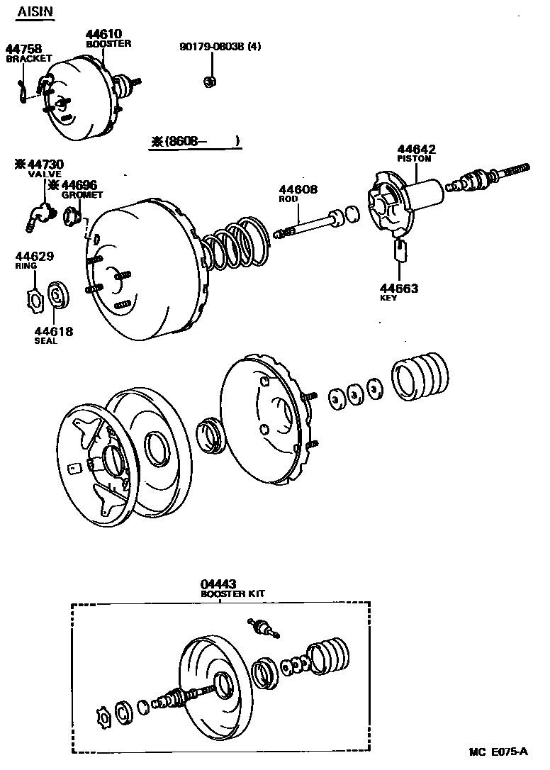 4703 — BRAKE BOOSTER & VACUUM TUBE
