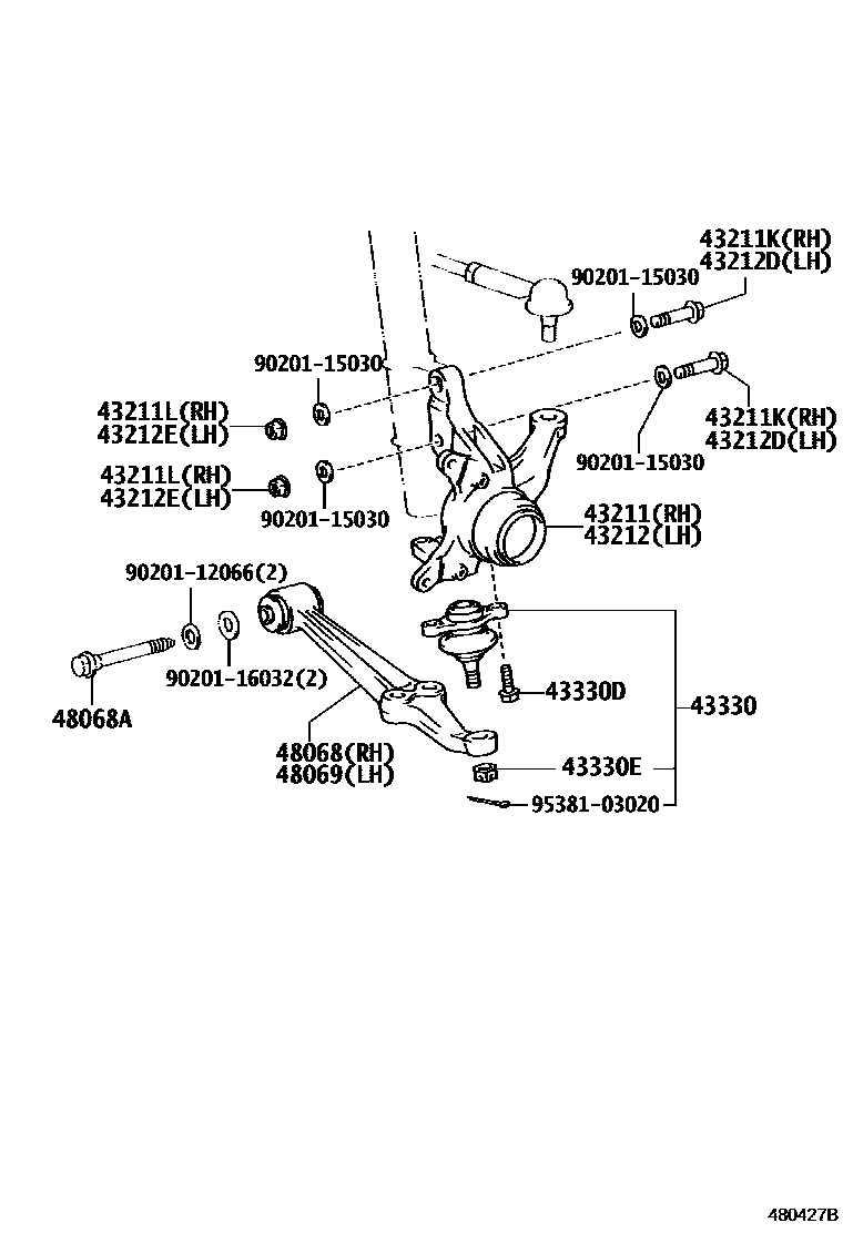 4802 — FRONT AXLE ARM & STEERING KNUCKLE
