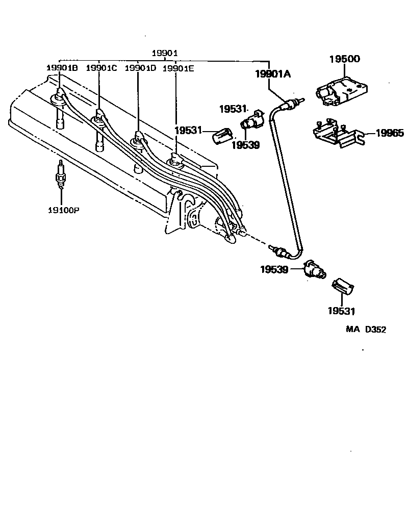1901 — IGNITION COIL & SPARK PLUG / GLOW PLUG