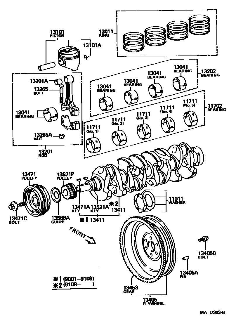 1301 — CRANKSHAFT & PISTON