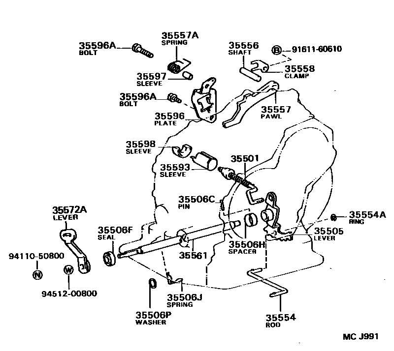 3513 — THROTTLE LINK & VALVE LEVER (ATM)