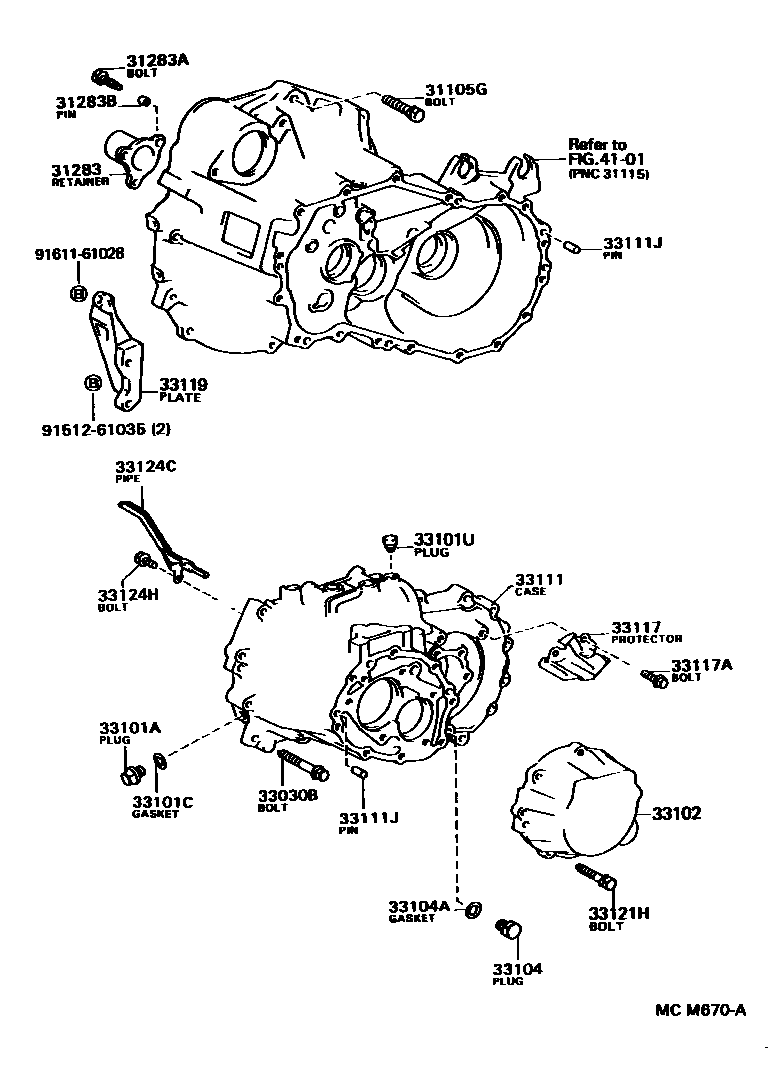 3302 — CLUTCH HOUSING & TRANSMISSION CASE (MTM)
