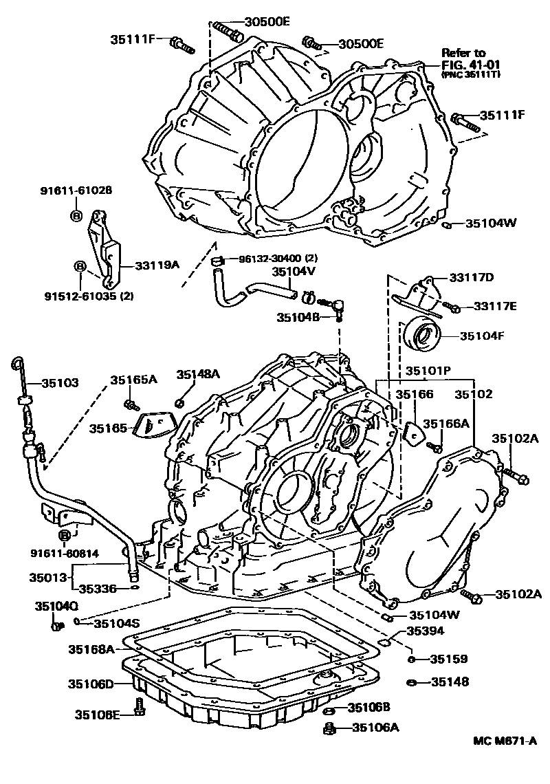 3503 — TRANSMISSION CASE & OIL PAN (ATM)