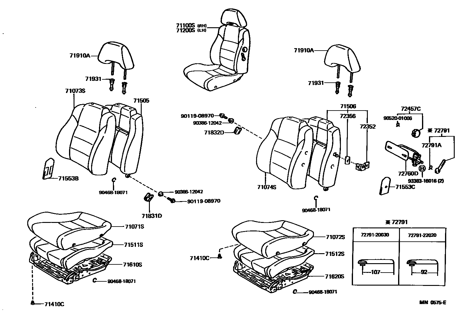 7101 — FRONT SEAT & SEAT TRACK