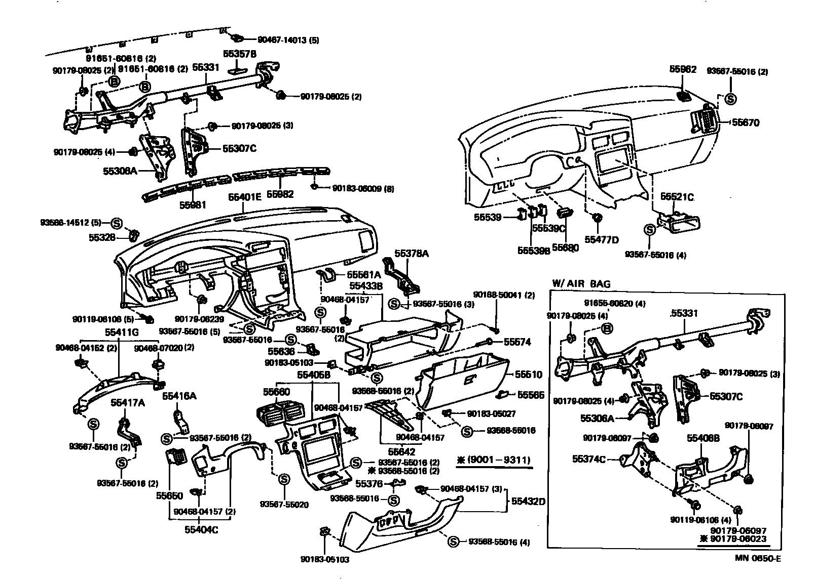 5501 — INSTRUMENT PANEL & GLOVE COMPARTMENT
