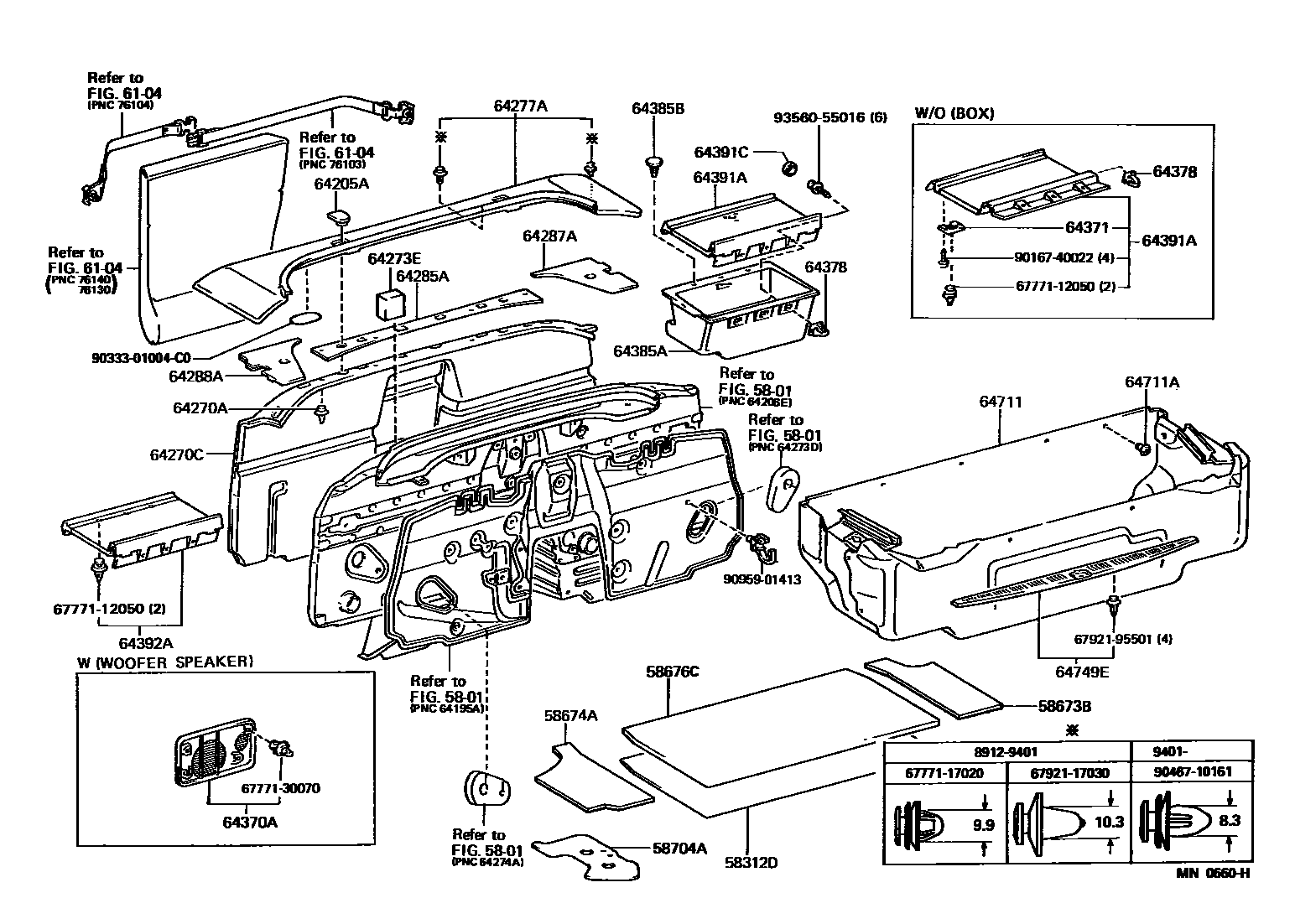 6403 — PACKAGE TRAY PANEL & LUGGAGE COMPARTMENT MAT