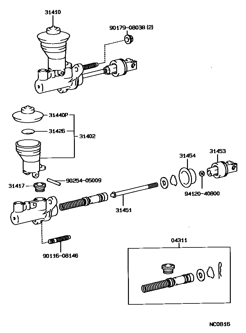3103 — CLUTCH MASTER CYLINDER