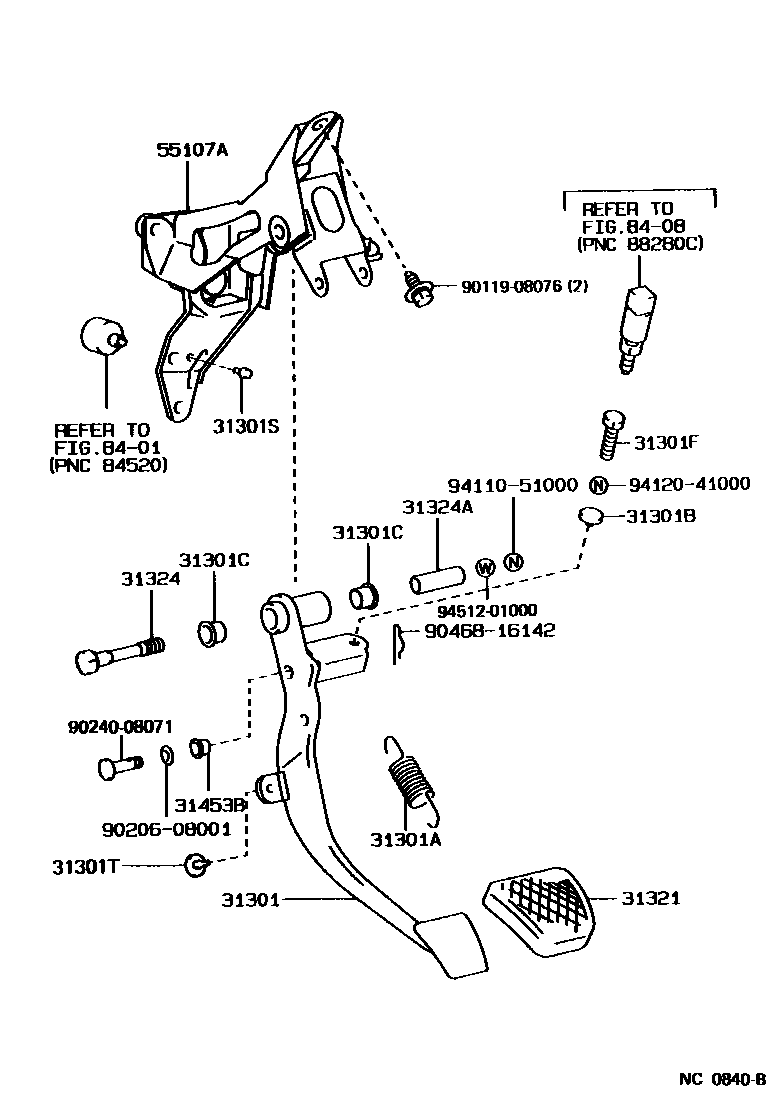 3102 — CLUTCH PEDAL & FLEXIBLE HOSE