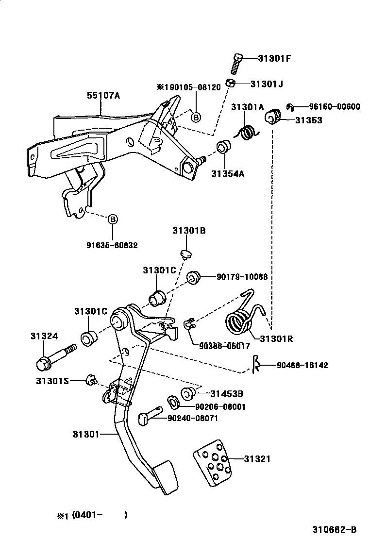 3102 — CLUTCH PEDAL & FLEXIBLE HOSE
