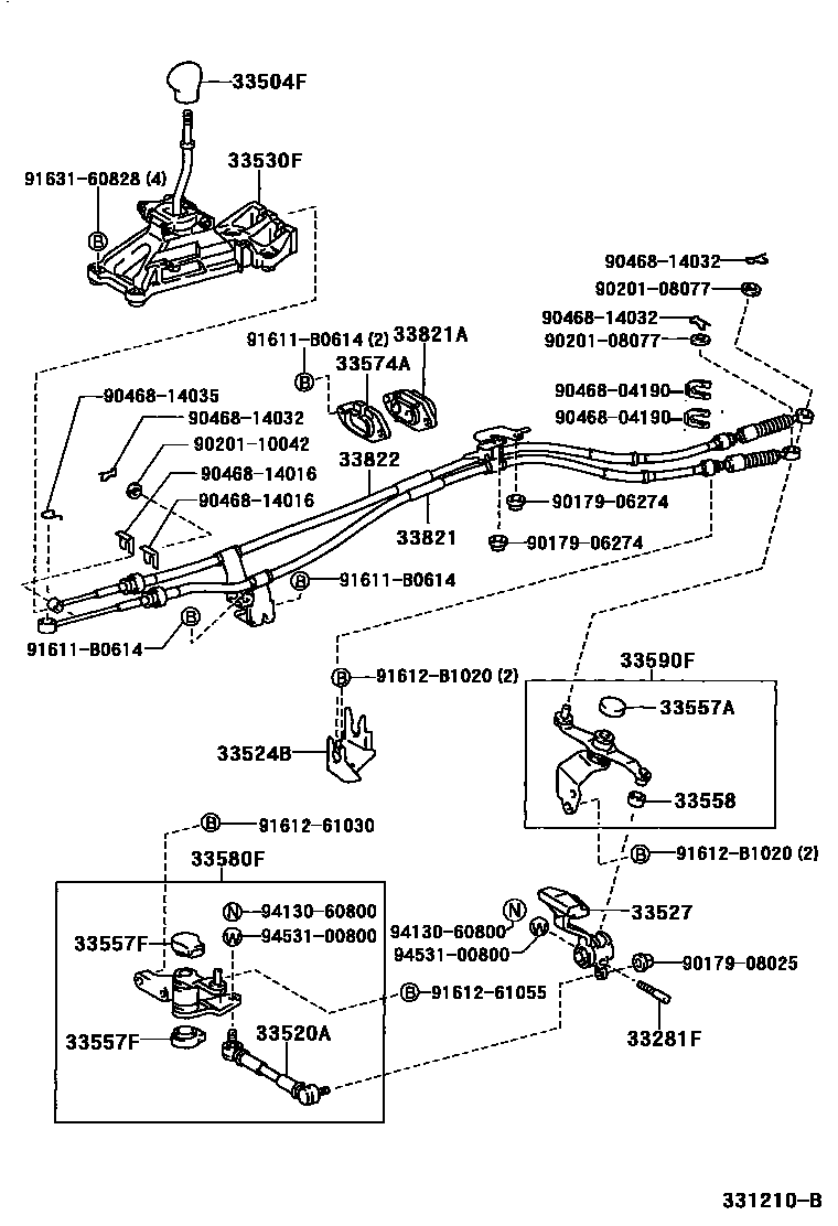 3312 — SHIFT LEVER & RETAINER