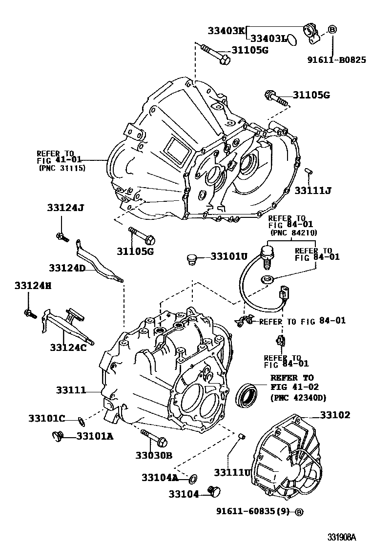 3302 — CLUTCH HOUSING & TRANSMISSION CASE (MTM)