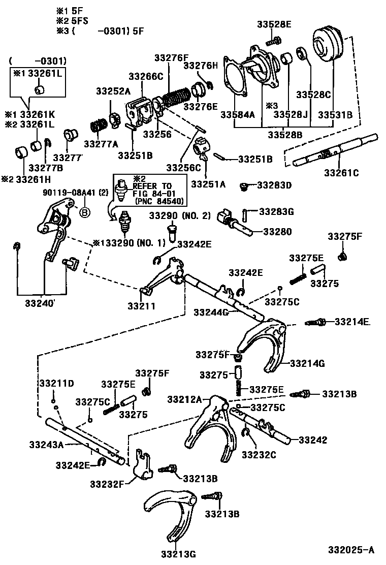 3307 — GEAR SHIFT FORK & LEVER SHAFT (MTM)
