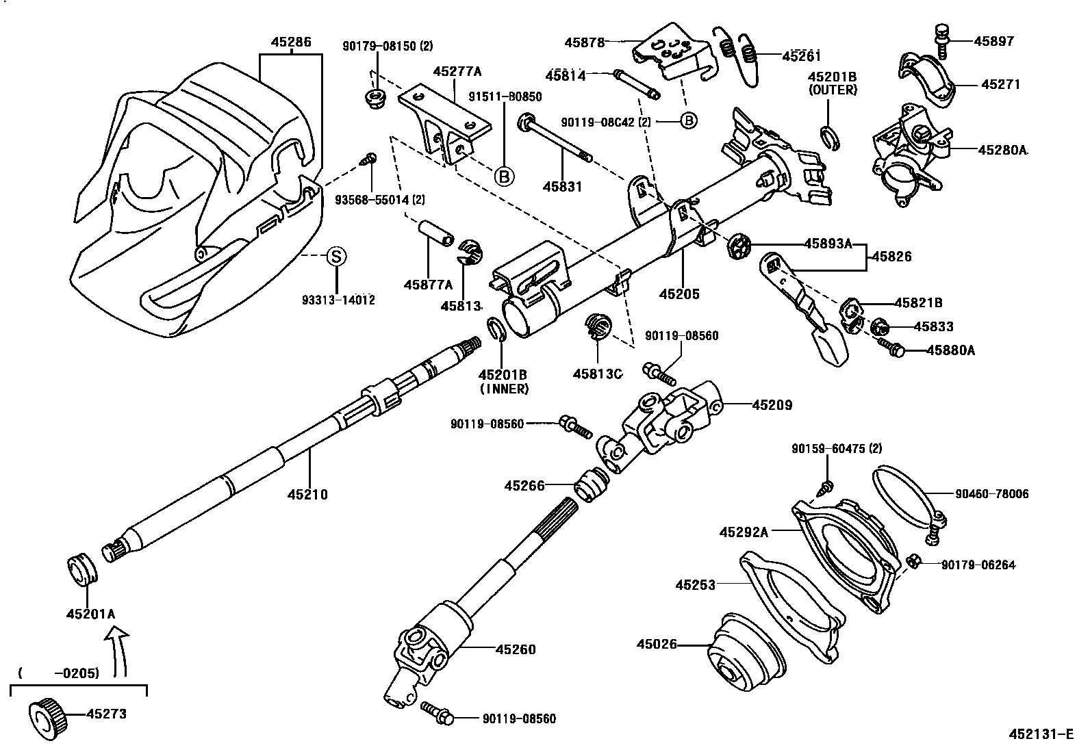 4501 — STEERING COLUMN & SHAFT