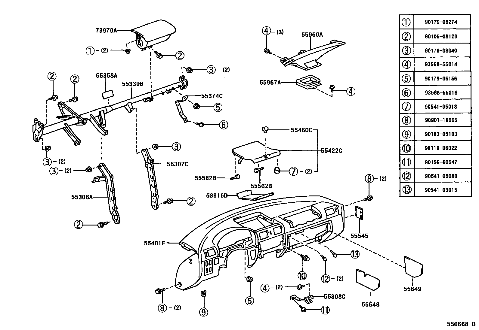 5501 — INSTRUMENT PANEL & GLOVE COMPARTMENT