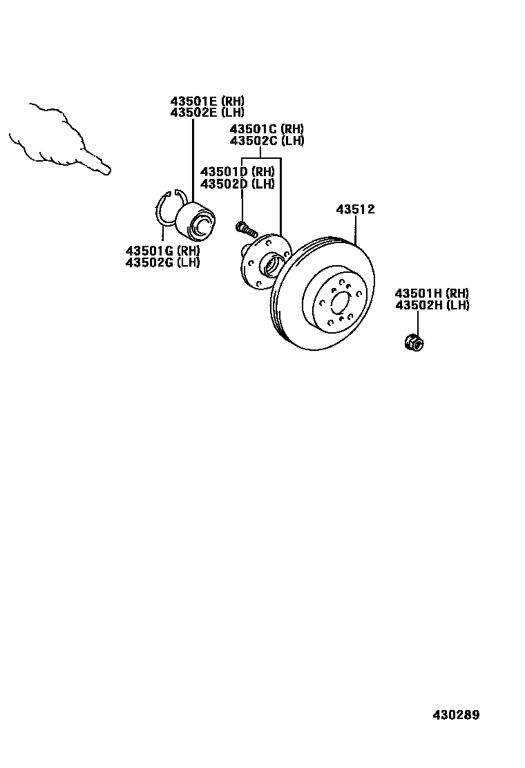 4303 — FRONT AXLE HUB