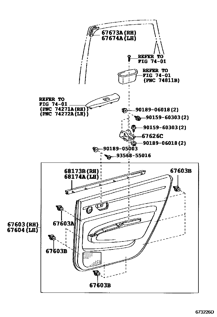 6705 — REAR DOOR PANEL & GLASS