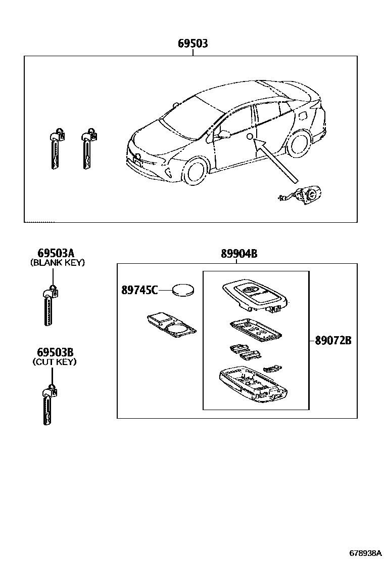6712 — LOCK CYLINDER SET