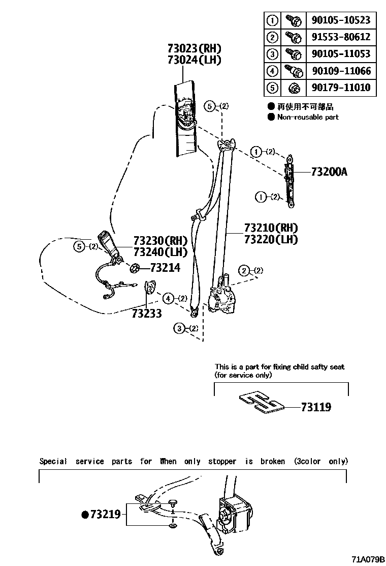 7104 — SEAT BELT & CHILD RESTRAINT SEAT