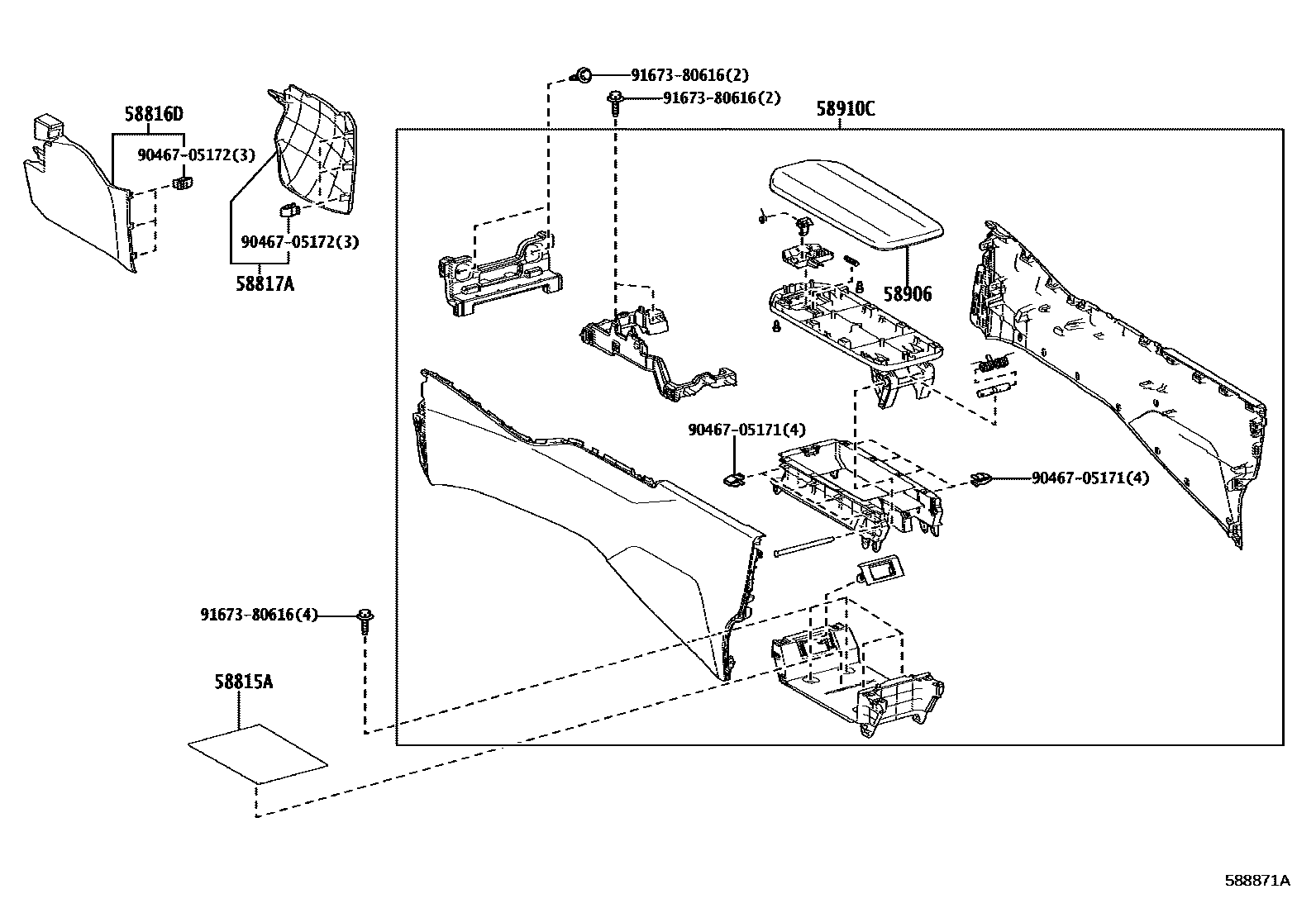 5806 — CONSOLE BOX & BRACKET