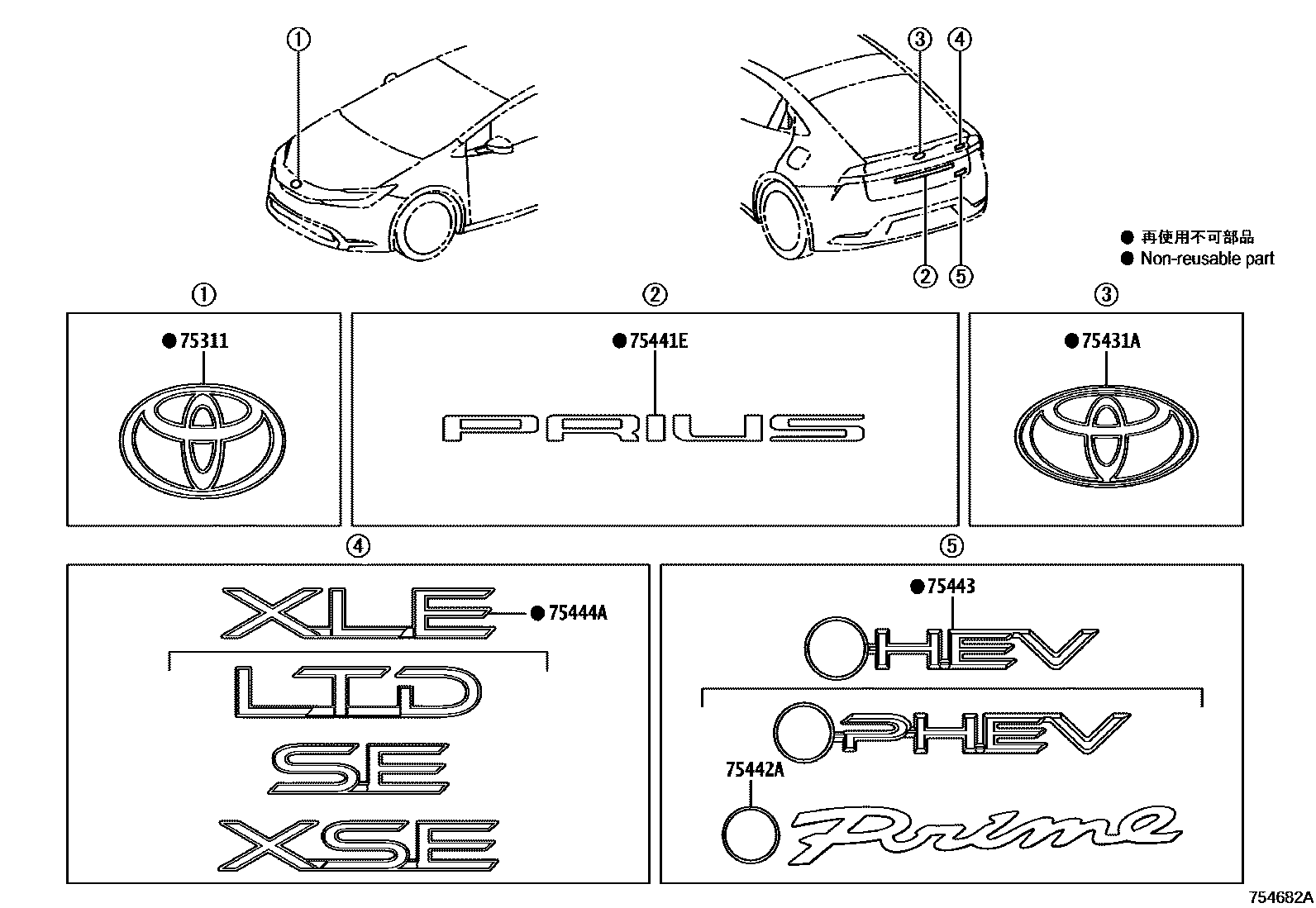 7501 — EMBLEM & NAME PLATE (EXTERIOR & INTERIOR)