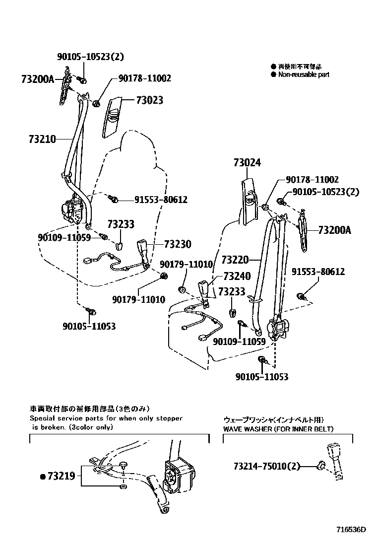 7104 — SEAT BELT & CHILD RESTRAINT SEAT