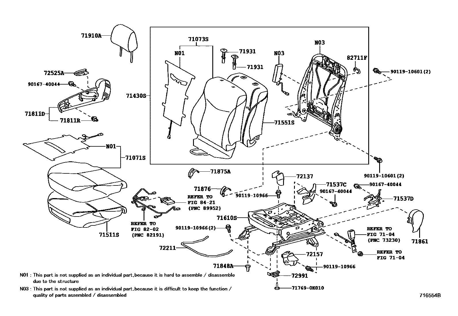 7101 — FRONT SEAT & SEAT TRACK