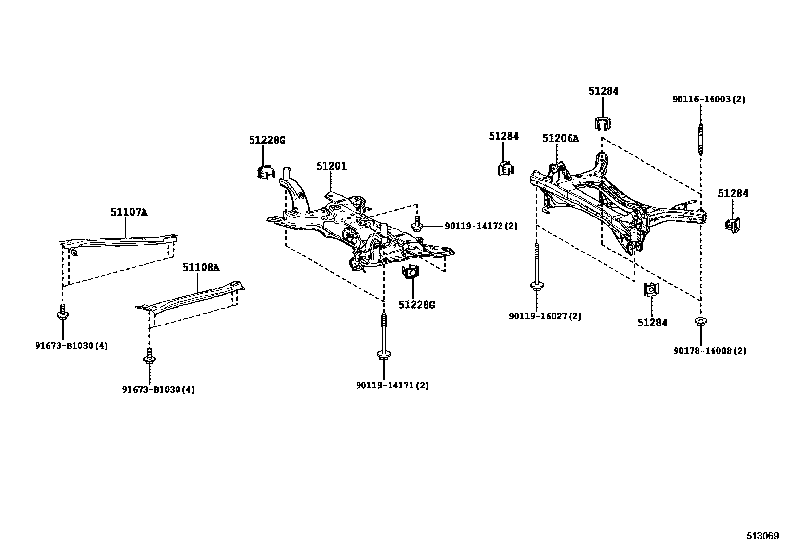 5102 — SUSPENSION CROSSMEMBER & UNDER COVER