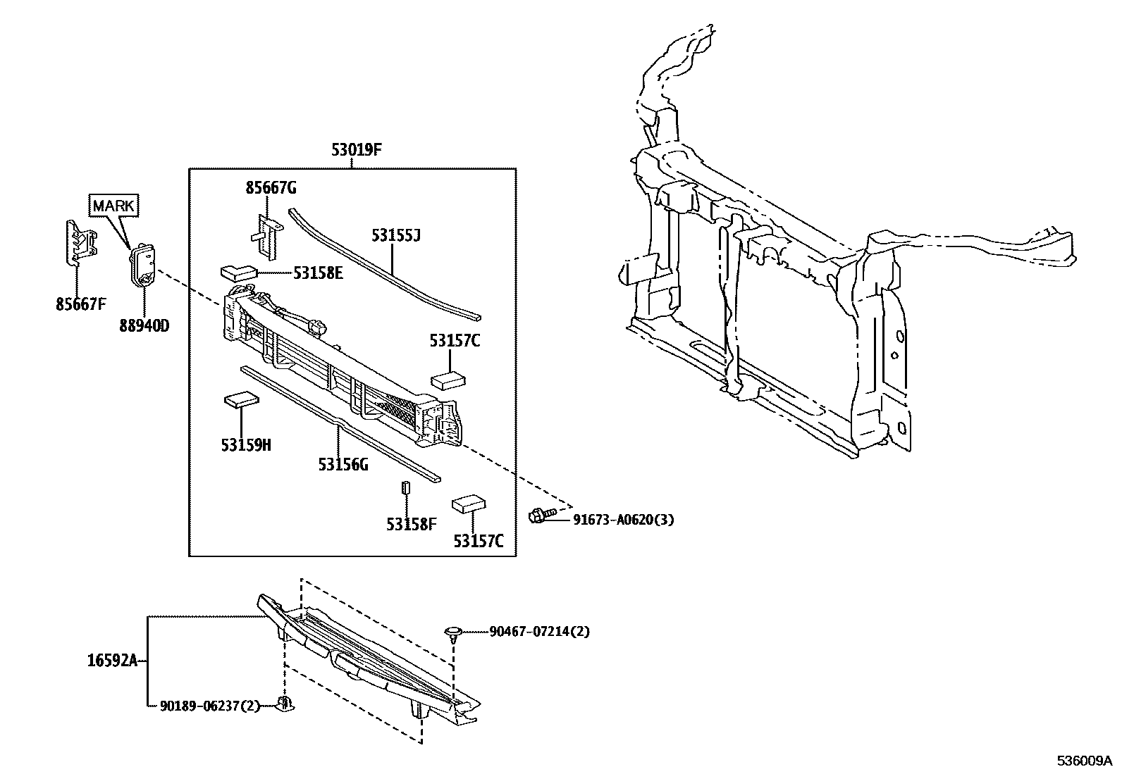 5304 — FRONT FENDER APRON & DASH PANEL