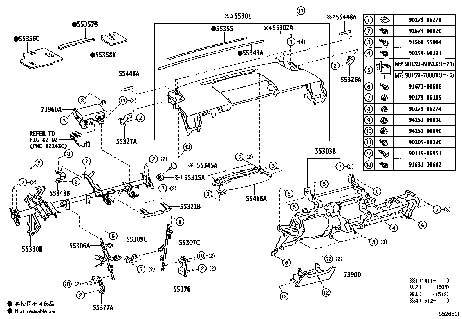 5501 — INSTRUMENT PANEL & GLOVE COMPARTMENT