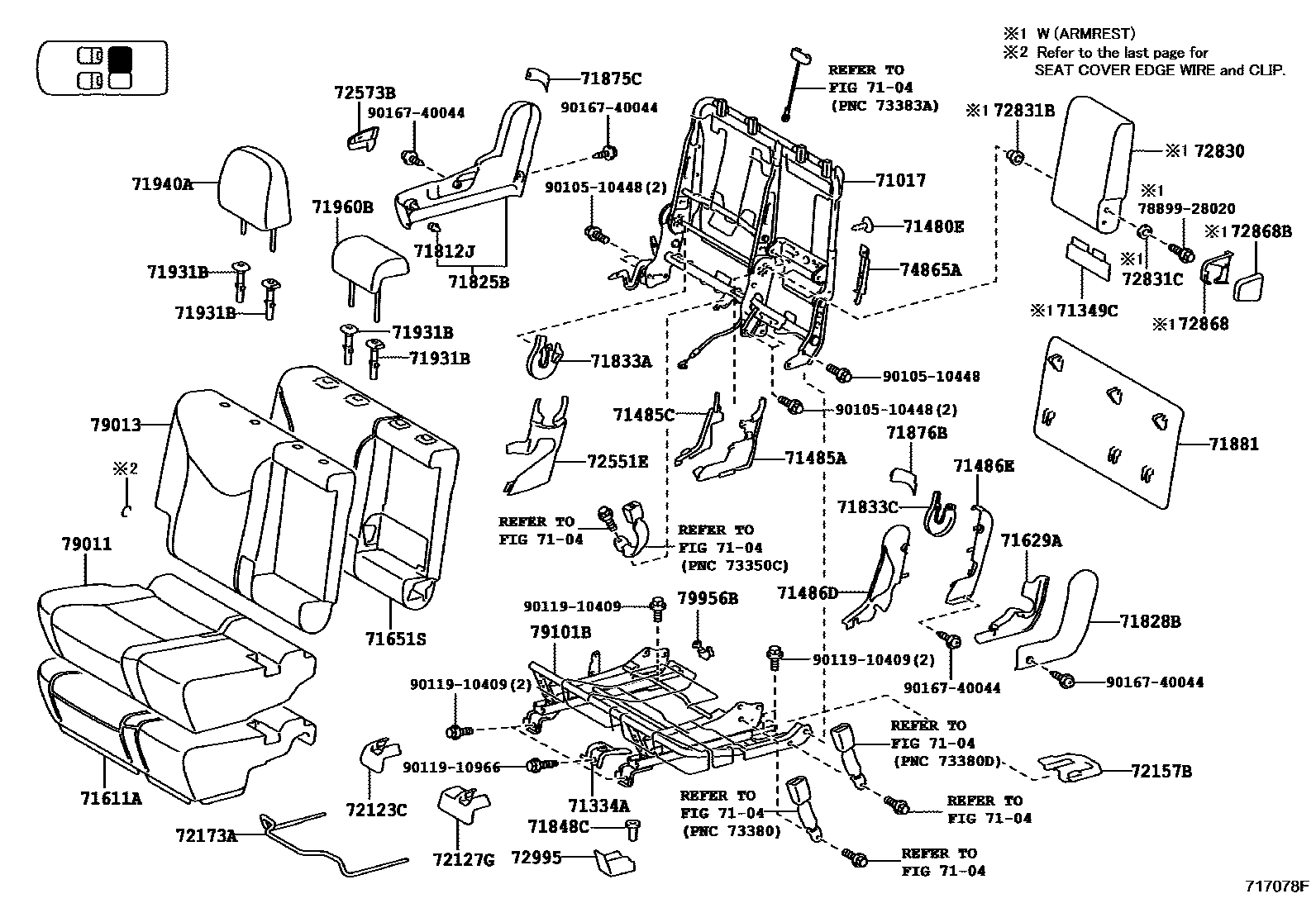 7102 — REAR SEAT & SEAT TRACK