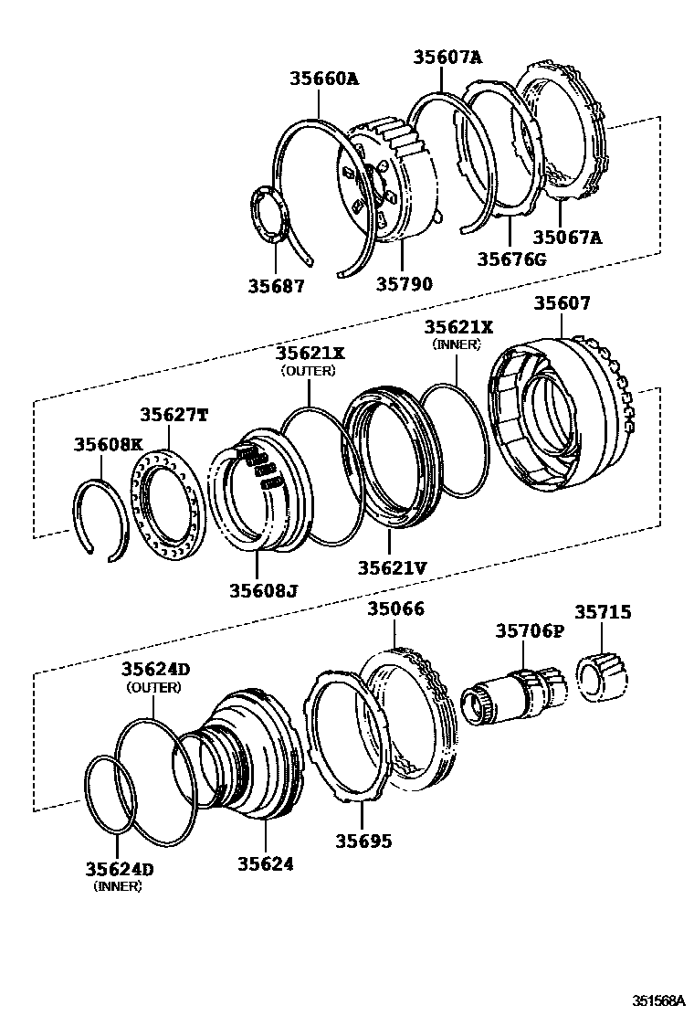 3508 — CENTER SUPPORT & PLANETARY SUN GEAR (ATM)