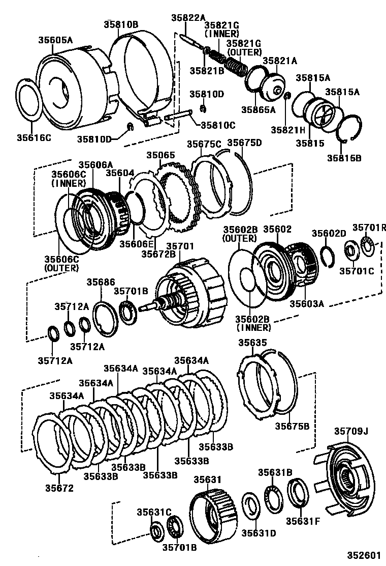 3507 — BRAKE BAND & MULTIPLE DISC CLUTCH (ATM)