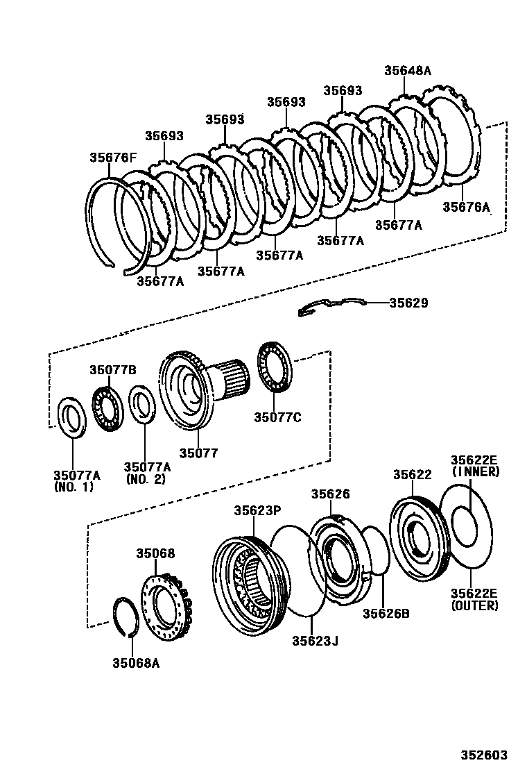 3509 — BRAKE NO.3, 1ST & REVERSE BRAKE (ATM)