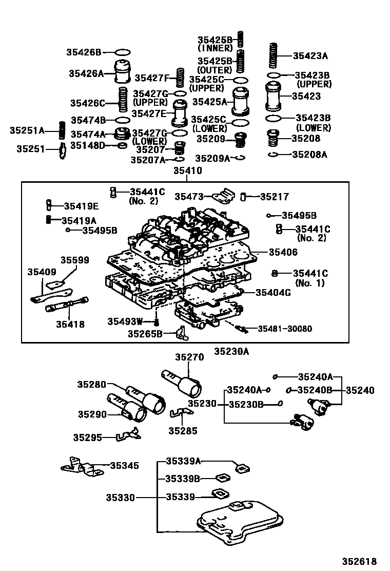 3512 — VALVE BODY & OIL STRAINER (ATM)