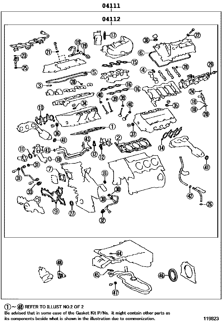 1103 — ENGINE OVERHAUL GASKET KIT